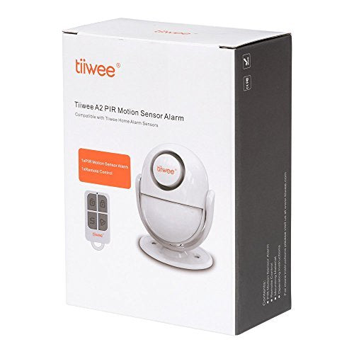 tiiwee A2 PIR Motion Sensor Anti-Burglar Alarm System with Remote Control - 125 dB Siren - Expandable - Home Security