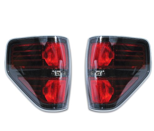 OEM Ford F-150 Black Tail Light Pair - SVT Raptor, Harley Davidson AL3Z13404AE