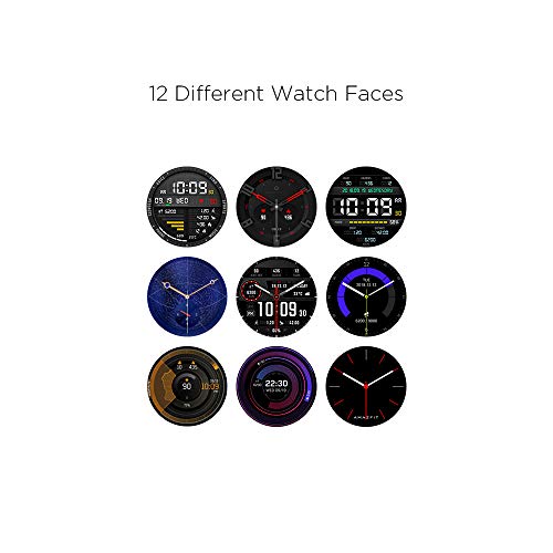 Amazfit Verge Smartwatch with GPS Plus GLONASS All-Day Heart Rate and Activity Tracking, 5-Day Long Battery Life, Make and Answer Phone Call, IP68 Waterproof, A1811 Gray