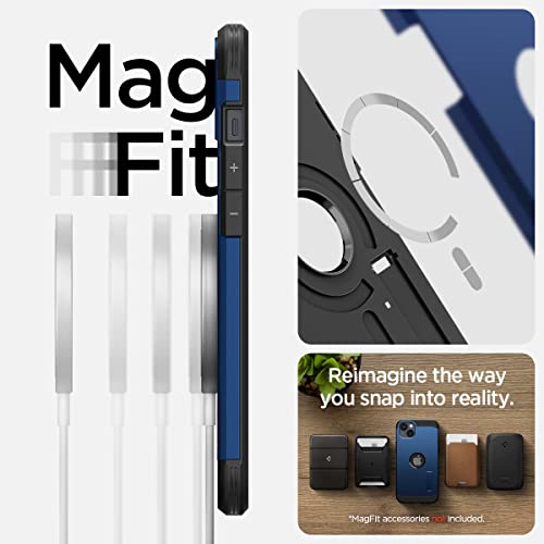 Spigen Tough Armor MagFit Case Compatible with iPhone 14 - Navy Blue