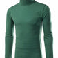Generic Mens Basic Solid Color Long Sleeve Turtle Neck Slim T-Shirt