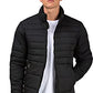 Ben Martin Men's Regular Fit Quilted Nylon Full Sleeve Bomber Jacket (Black, L)