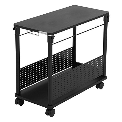 Bauhutte (バウヒュッテ) ゲーミングデスク 昇降式L字デスク PCワゴン (天板32×67cm×高さ57~78cm) BHD-670H-BK