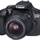 Canon EOS 1300D Kit Fotocamera Reflex Digitale da 18 Megapixel con Obiettivo EF-S IS II 18-55 mm, Wi-Fi, NFC, Versione EU, Nero/Antracite
