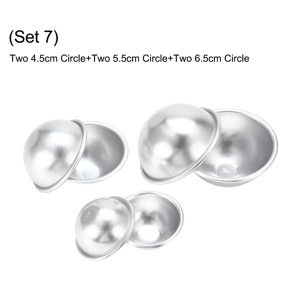 Bath Bomb Molds DIY Bath Bomb Kit for Crafting Handmade Spa Bomb Fizzy Crafting Molds Making Supplies Round Sphere Shape(Set 7)