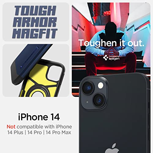 Spigen Tough Armor MagFit Case Compatible with iPhone 14 - Navy Blue