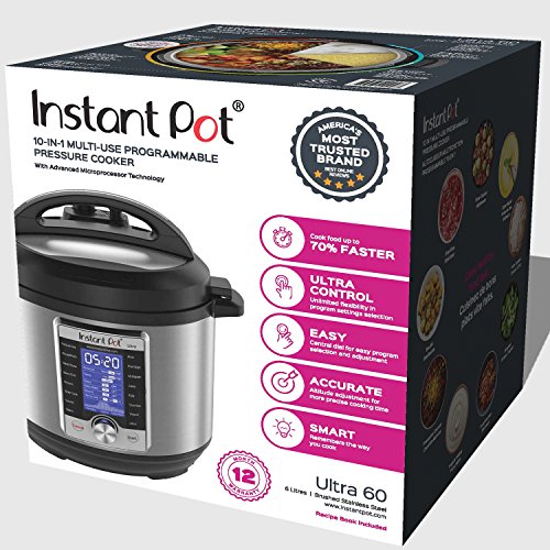 Instant Pot Ultra Electric Pressure Cooker, 6Qt 10-in-1, Stainless Steel (2017 Model)