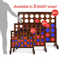 GoSports Giant Dark Wood Stain 4 in a Row Game - 2 Foot Width - Huge 4 Connect Family Fun with Coins, Case and Rules