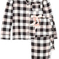 Mae Women's Sleepwear Cozy Flannel Notch Collar Pajama Set