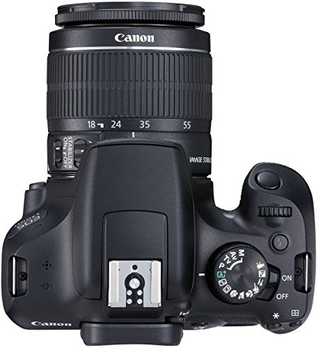 Canon EOS 1300D Kit Fotocamera Reflex Digitale da 18 Megapixel con Obiettivo EF-S IS II 18-55 mm, Wi-Fi, NFC, Versione EU, Nero/Antracite