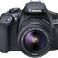 Canon EOS 1300D Kit Fotocamera Reflex Digitale da 18 Megapixel con Obiettivo EF-S IS II 18-55 mm, Wi-Fi, NFC, Versione EU, Nero/Antracite