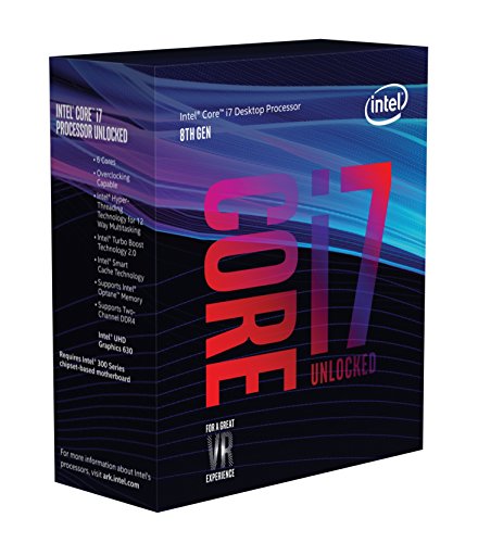 Intel Core i7-8700K Desktop Processor 6 Cores up to 4.7GHz Turbo Unlocked LGA1151 300 Series 95W