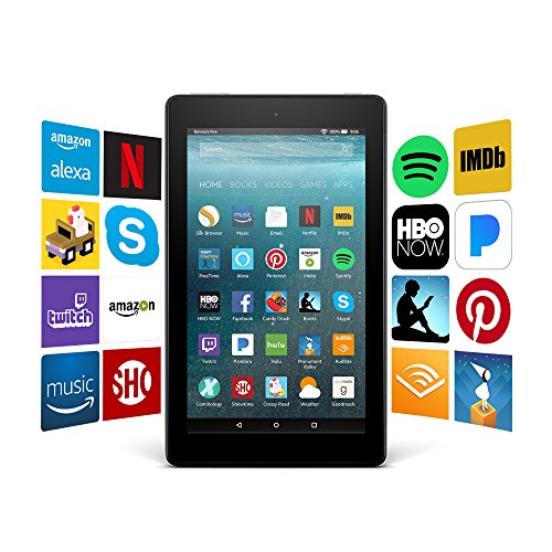 Fire 7 Tablet with Alexa, 7" Display, 8 GB, Black - with Special Offers