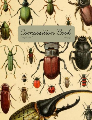 Vintage Beetles Composition Book