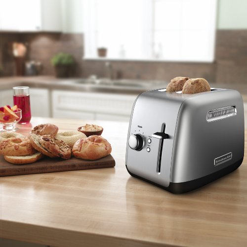 KitchenAid KMT2115CU Toaster with Manual High Lift Lever, Contour Silver