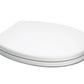 Bath Royale MasterSuite Round Toilet Seat with Cover, White, Slow-Close, Quick-Release for Easy Cleaning