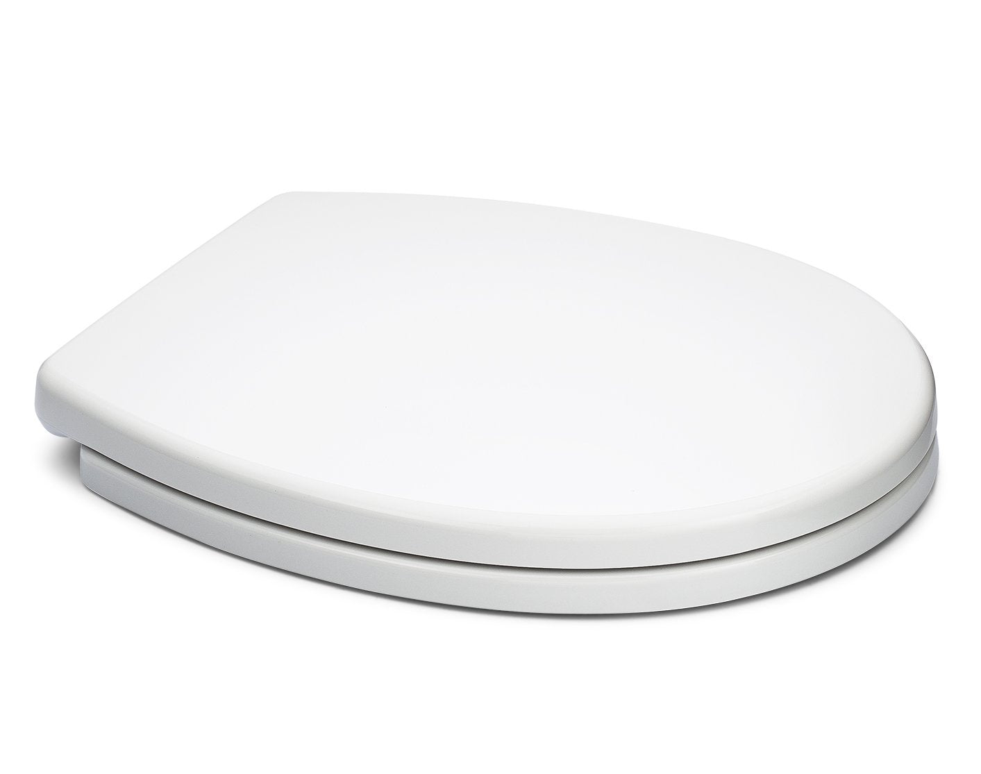 Bath Royale MasterSuite Round Toilet Seat with Cover, White, Slow-Close, Quick-Release for Easy Cleaning