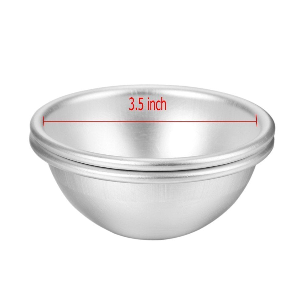 Extra Large Metal Bath Bomb Mold-DIY Aluminum Bath Bomb Molds-2 Set 4 Pieces - Make 9 cm/3.5 inch Diameter Incredible Ball