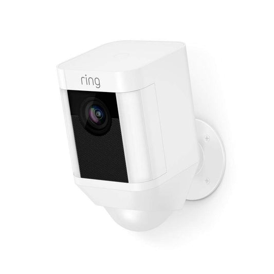 Ring 8SB1S7-WAU0 Spotlight Cam Battery HD Security Camera with Built Two-Way Talk and a Siren Alarm, White