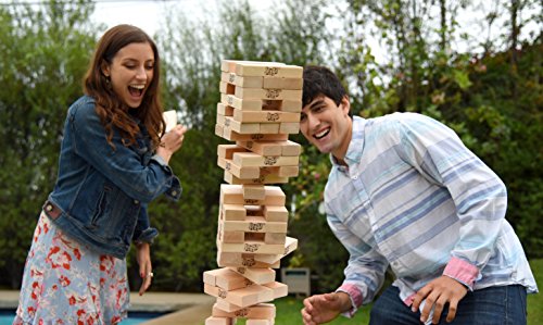 Jenga Giant Family (Stacks to Over 3 Feet) Precision-Crafted Premium Hardwood Game (Authentic Brand Game)