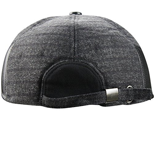 eYourlife2012 Men's Fall Winter Warm Woolen Peaked Baseball Cap Hat With Earmuffs Ear Flap - Black -