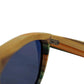 Colour Striped Polarized Wood Sunglasses with UV400 Polarised Lenses and Bamboo Box for Women