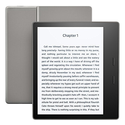 All-New Kindle Oasis E-reader - Graphite, 7" High-Resolution Display (300 ppi), Waterproof, Built-In Audible, 8 GB, Wi-Fi - Includes Special Offers - My Shop