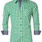 MrWonder Men's Casual Fit Button Down Long Sleeve Plaid Dress Shirts