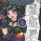 Steampunk Darlings Coloring Book