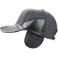 eYourlife2012 Men's Fall Winter Warm Woolen Peaked Baseball Cap Hat With Earmuffs Ear Flap - Black -