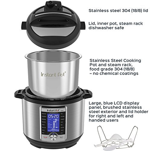 Instant Pot Ultra Electric Pressure Cooker, 6Qt 10-in-1, Stainless Steel (2017 Model)