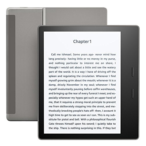 All-New Kindle Oasis E-reader - Graphite, 7" High-Resolution Display (300 ppi), Waterproof, Built-In Audible, 32 GB, Wi-Fi + Free Cellular Connectivity - My Shop
