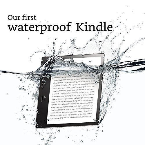 All-New Kindle Oasis E-reader - Graphite, 7" High-Resolution Display (300 ppi), Waterproof, Built-In Audible, 8 GB, Wi-Fi - Includes Special Offers