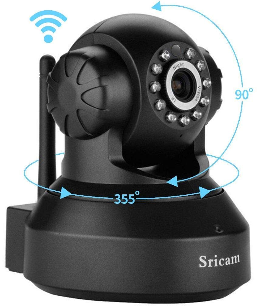 Sricam SP Series SP005 Wireless HD IP Wi-Fi CCTV Indoor Security Camera (Black)