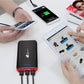 EC Technology 22400mAh Power Bank Ultra High Capacity External Battery 3 USB Output(5.5A) Powerbank Dual Input Port (4A) Portable Charger for iPhone, iPad, Samsung, Nexus and More, Black and Red