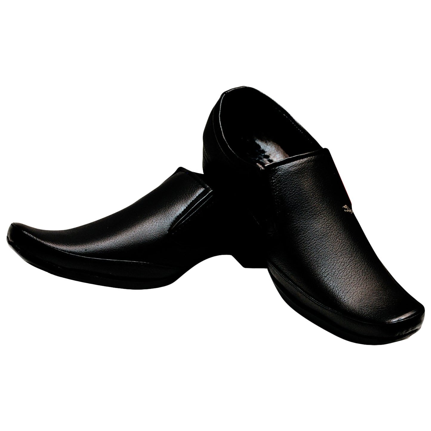 Kraasa Men's Black Leather Formal Shoes