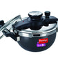 Prestige Clip On Hard Anodized Aluminum Kadai Pressure Cooker Set, 3.5 Litres, 2-Pieces, Charcoal Black