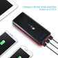 EC Technology 22400mAh Power Bank Ultra High Capacity External Battery 3 USB Output(5.5A) Powerbank Dual Input Port (4A) Portable Charger for iPhone, iPad, Samsung, Nexus and More, Black and Red