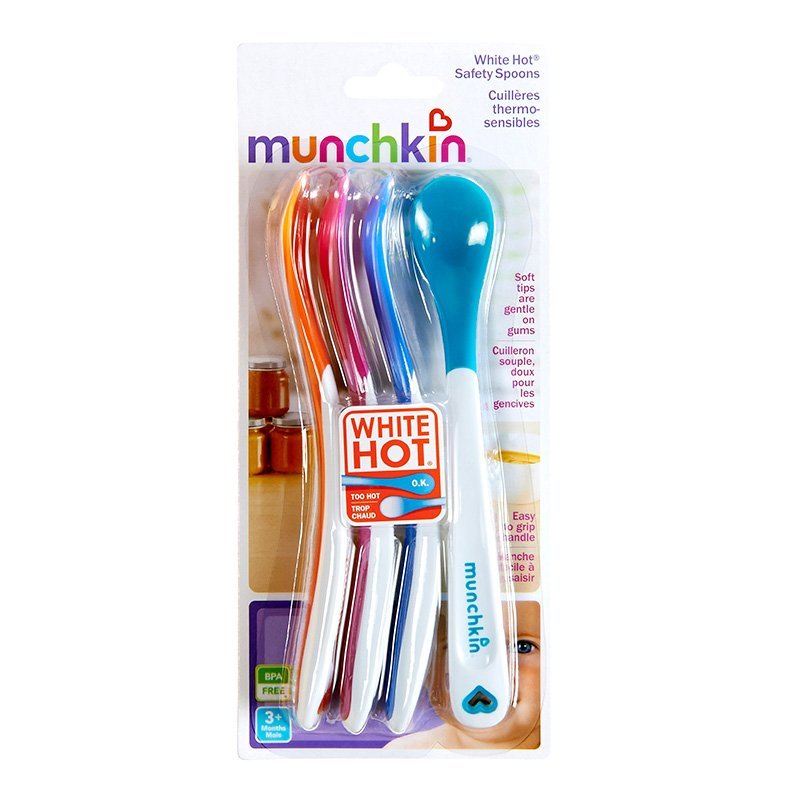 Munchkin White Hot Safety Spoons - 4 Pack