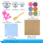 Caydo 176 Pieces DIY Bath Bomb Molds Set with Instructions Including 12 Pieces 3 Size DIY Metal Bath Bomb Molds Spoons Wrapping papers Shrink Wrap Bags for Crafting Your Own Fizzies