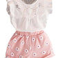 Happy Town 2PCS Set Toddler Kids Baby Girls Outfits Clothes T-Shirt Vest Tops+Shorts Pants(2-6 T)