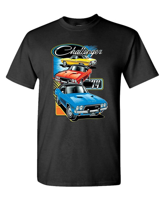 Challenger Trio - Officially Licensed Dodge - Mens Cotton T-Shirt
