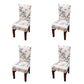 Jiuhong Stretch Removable Washable Short Dining Chair Protector Cover Slipcover, Style 16, 4 Pack