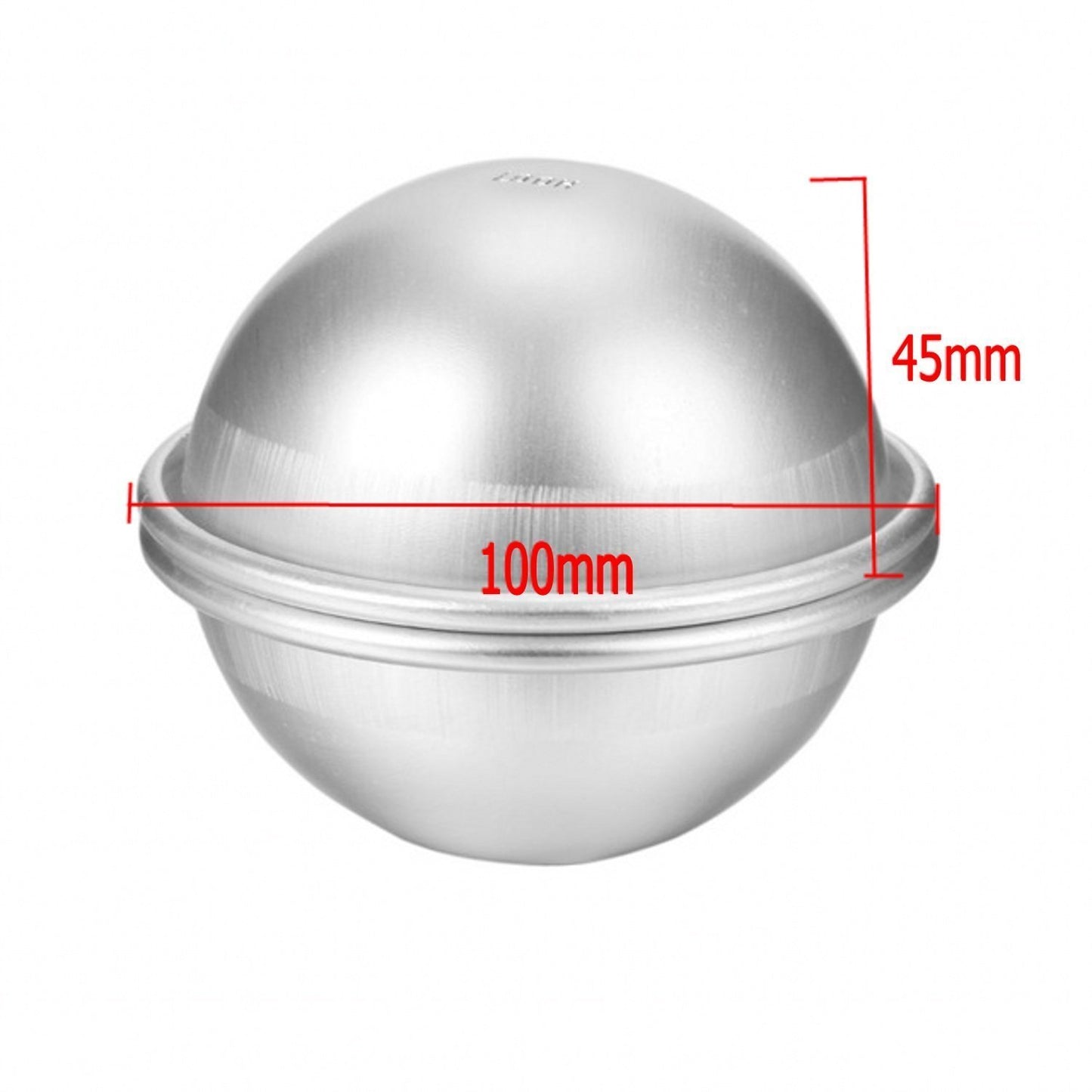 Extra Large Metal Bath Bomb Mold-DIY Aluminum Bath Bomb Molds-2 Set 4 Pieces - Make 9 cm/3.5 inch Diameter Incredible Ball