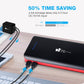 EC Technology 22400mAh Power Bank Ultra High Capacity External Battery 3 USB Output(5.5A) Powerbank Dual Input Port (4A) Portable Charger for iPhone, iPad, Samsung, Nexus and More, Black and Red
