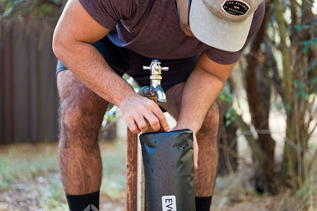 EmPack - Fitness and Exercise Workout Pack - Adjustable Sandbag or Water Reservoirs- Perfect for Outdoor and Home Gym Workouts (Double Black)