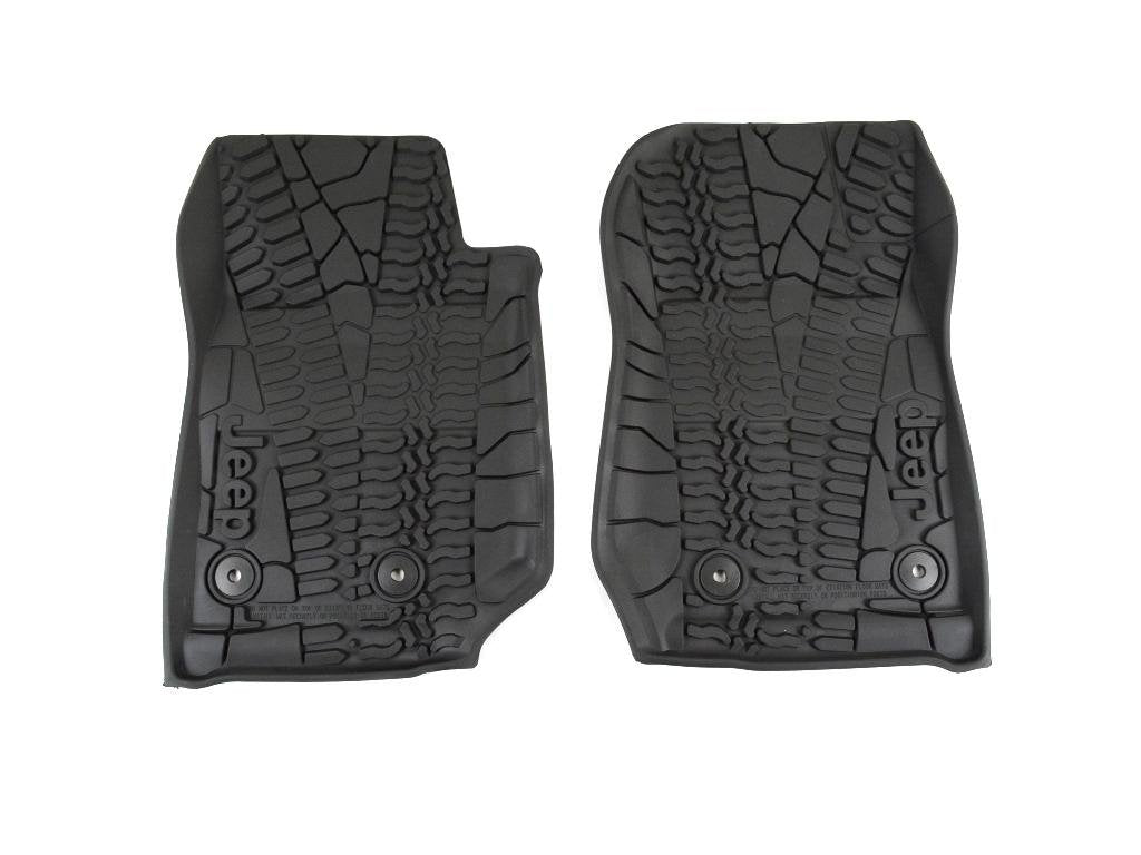 Mopar 82213860 Jeep Wrangler Unlimited 4-Door Black All-Weather 3-Piece Floor Mat Set