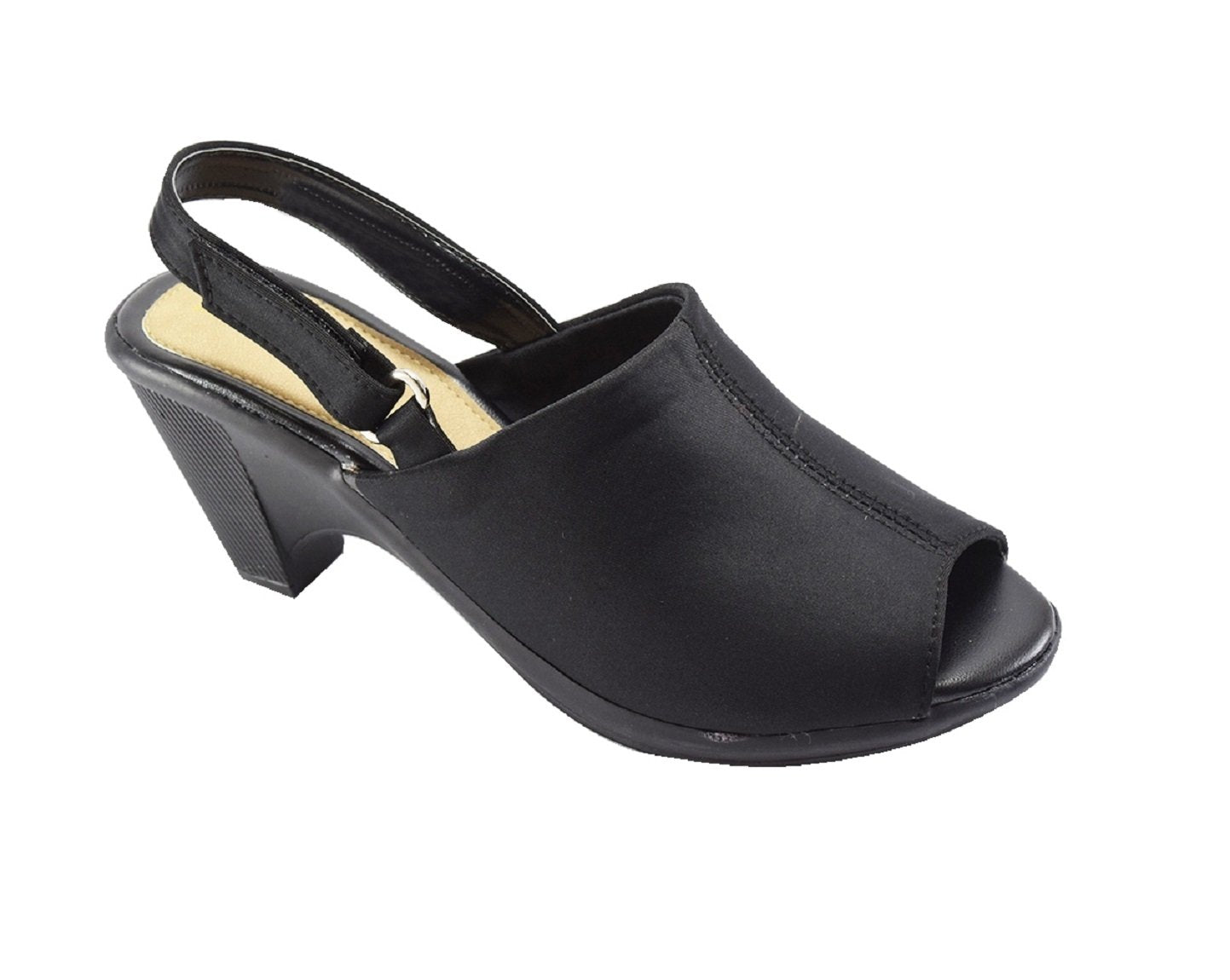 Khadims Womens Black Fabric/Textile Mules - 8