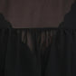 Pannkh Women's Black Cotton Asymmetric Solid Top