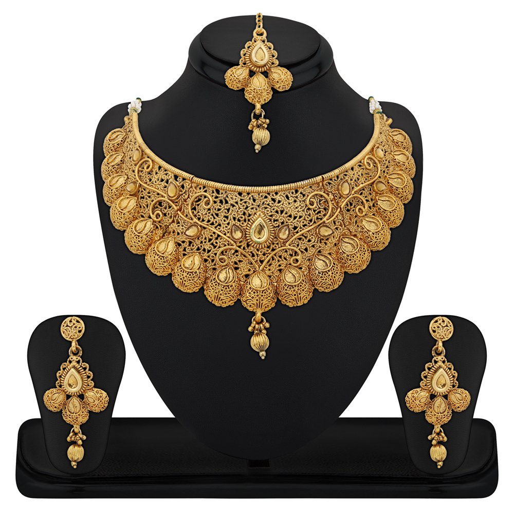 REEVA Pearl Gold Plated Jewellery Set for Women - Combo Pack